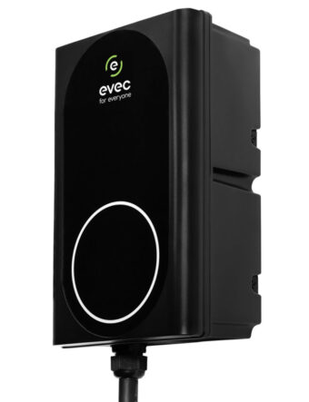 evec VEC03 7.4kW EV Charger With Tethered Cable, Type 2, Single Phase side view