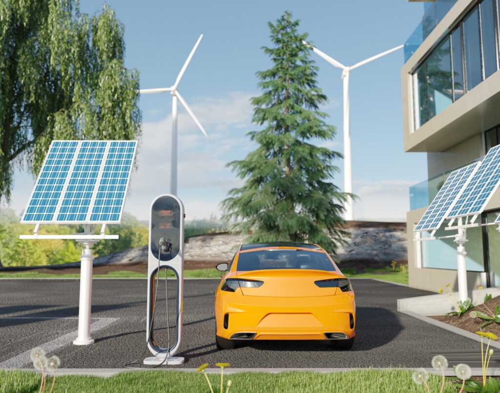 electric car solar power charging